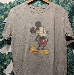 Disney Men's Gray Mickey Mouse Graphic Tee